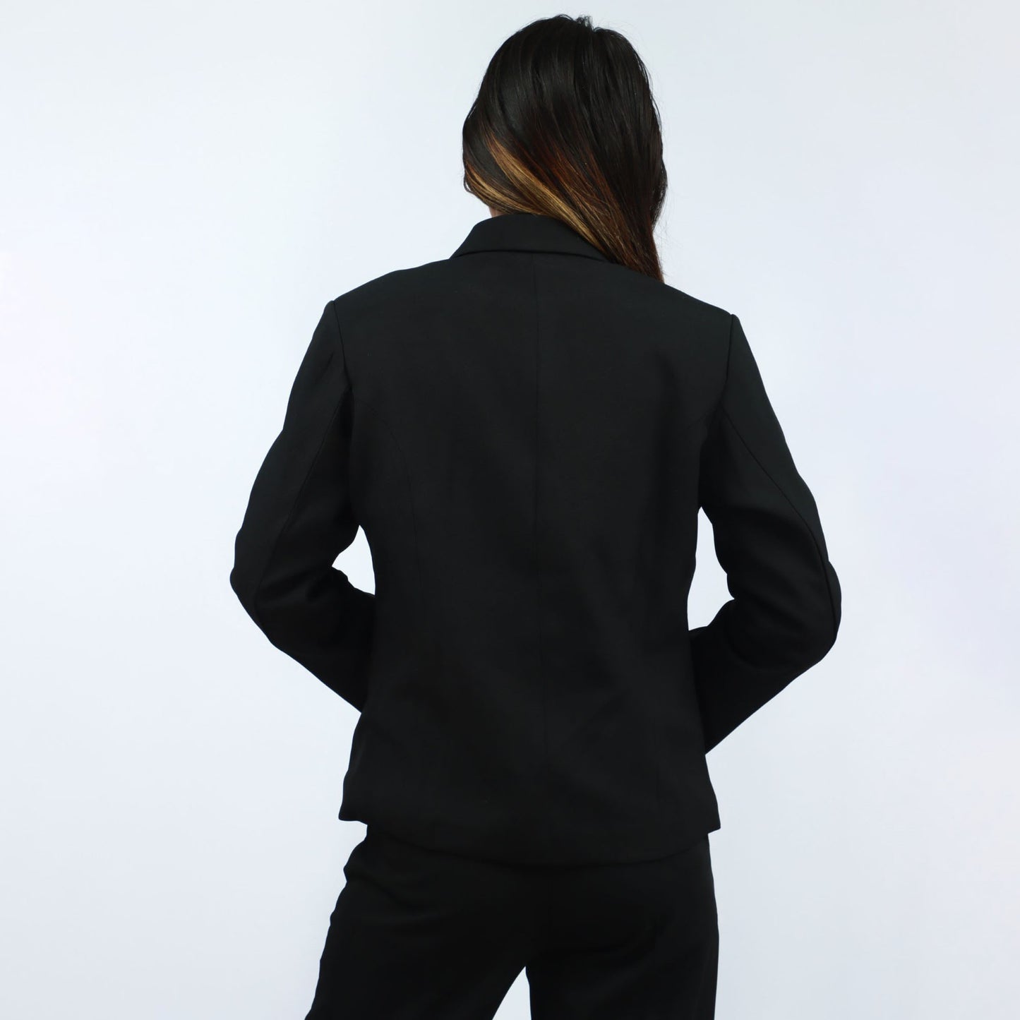 Double Button Classic Black Formal Coat Pant Set