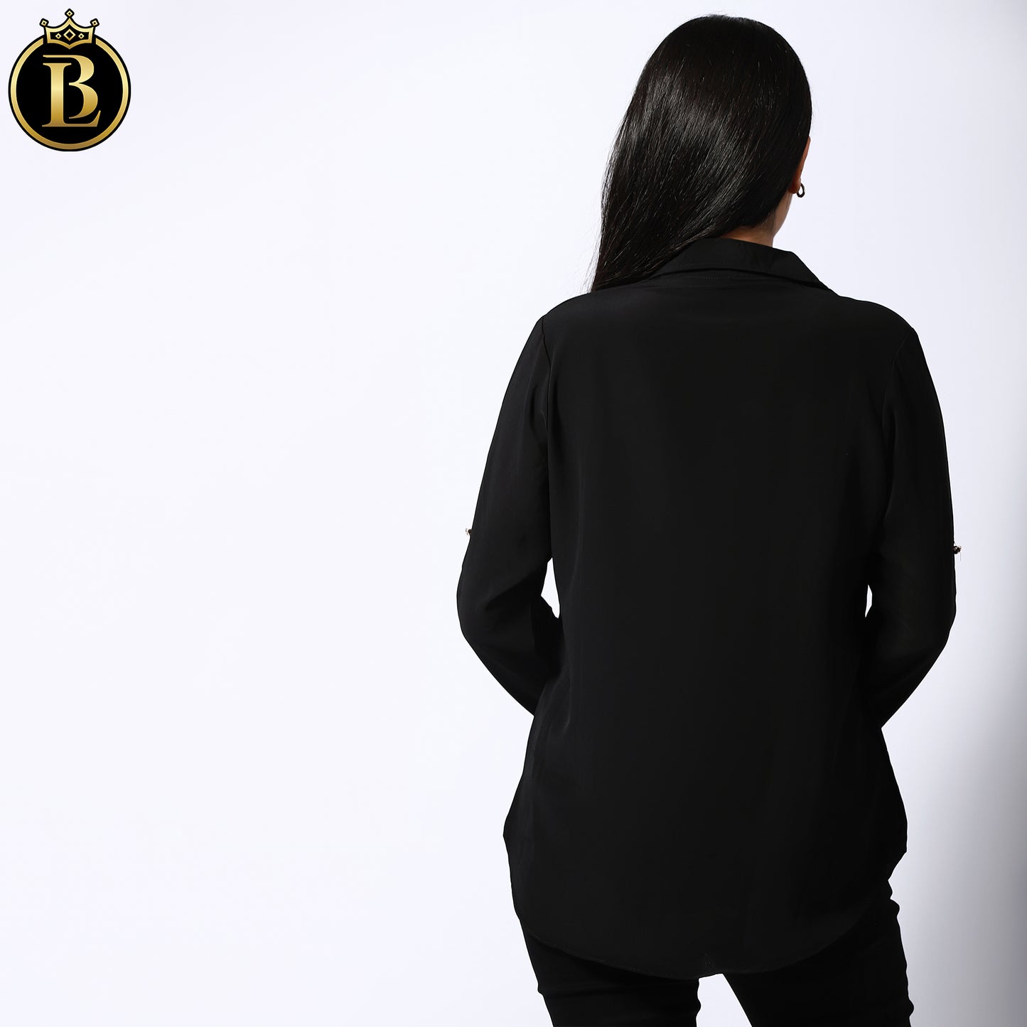 Black Solid Formal Shirt