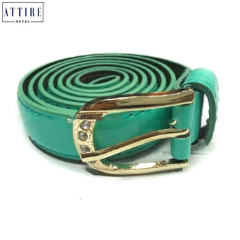 Turquoise Buckle Up Leather Belt