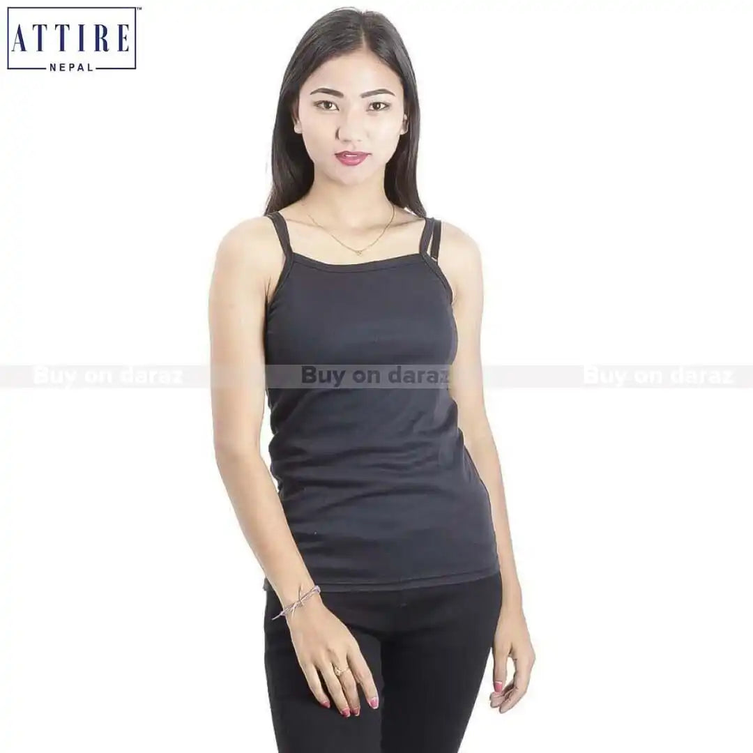 Black Solid Camisole For Women (SD-06)