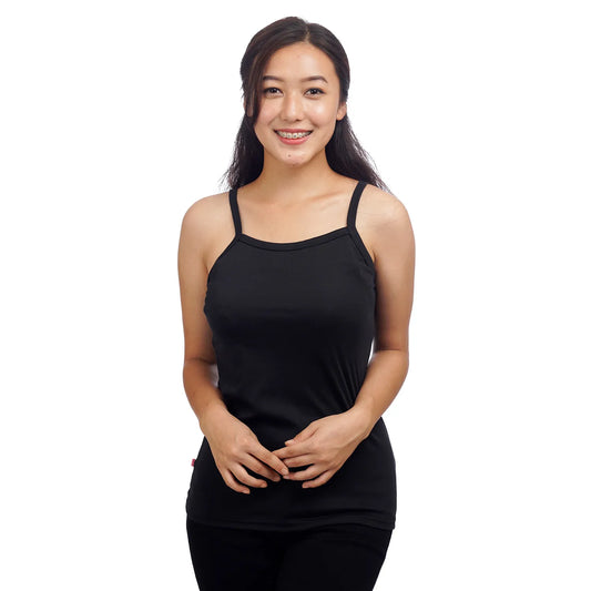Black Solid Camisole Sando For Women (SD-10)