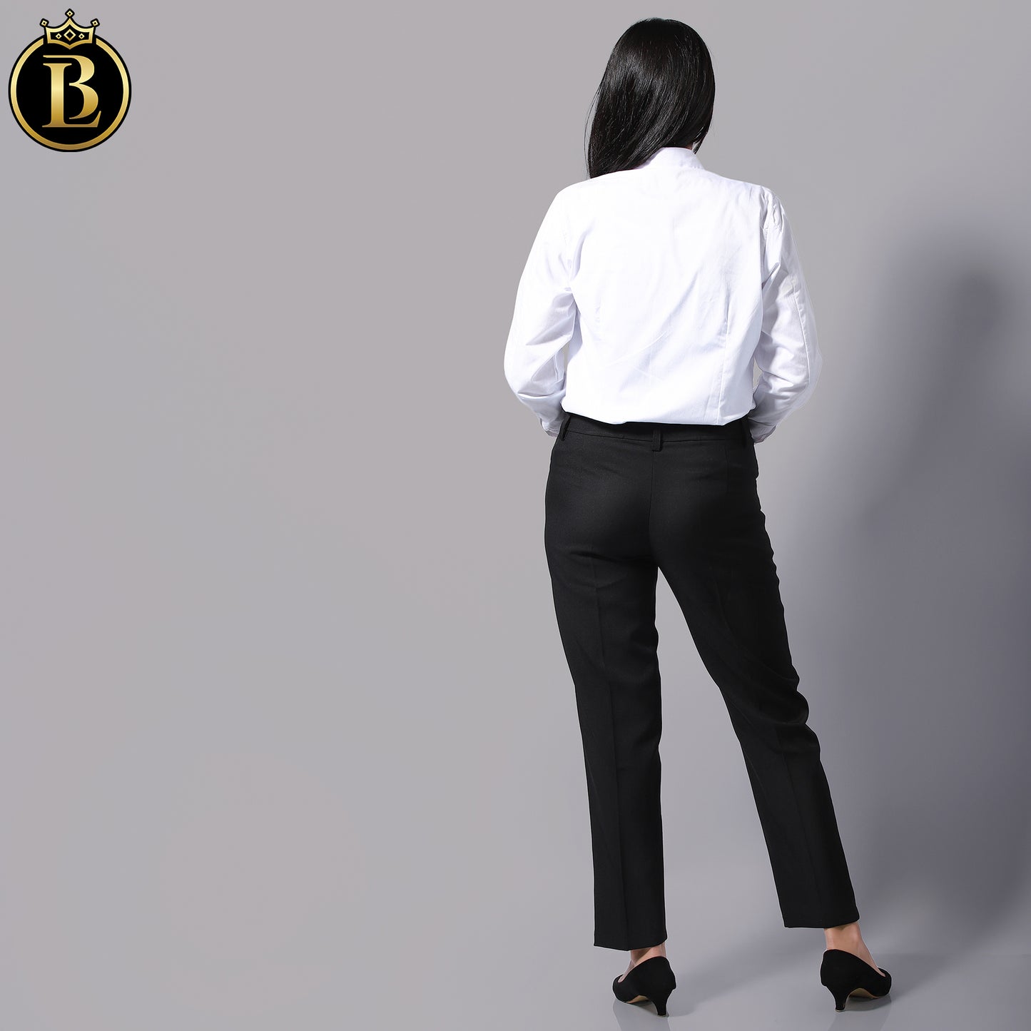 Black Slim Fit Cotton Formal Pant