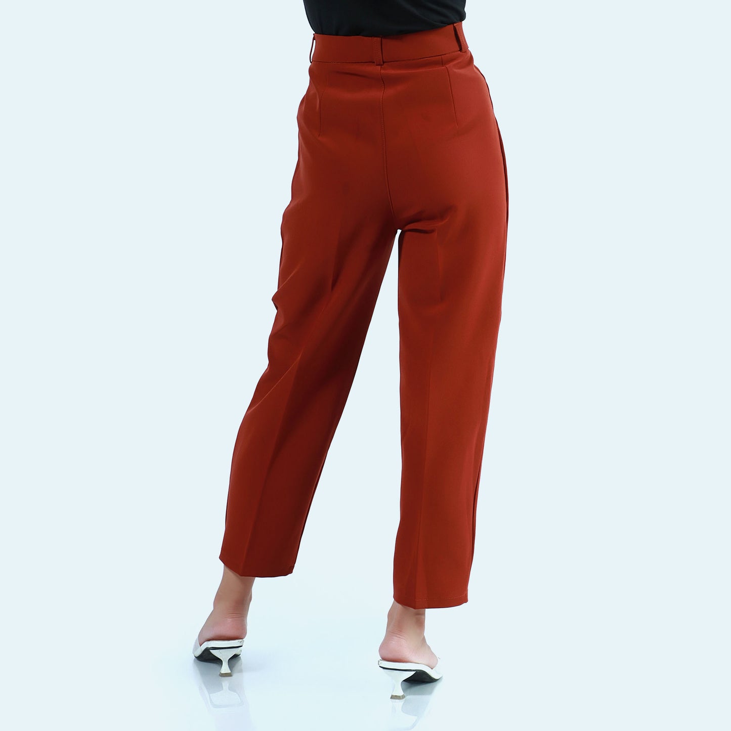 Slim Fit High-Rise Formal Cotton Pant