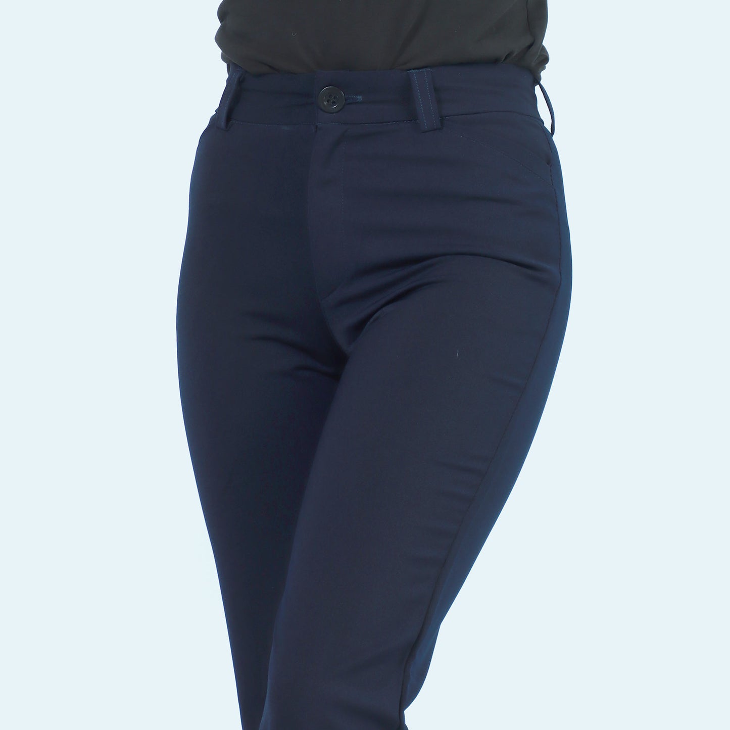 Slim Fit High-Rise Cotton Formal Pant