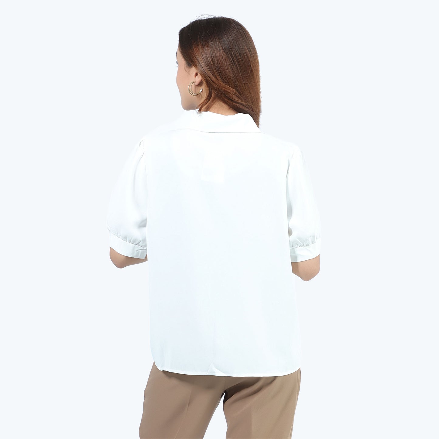 Half Sleeve Semi Formal T-shirt With Collar & Button