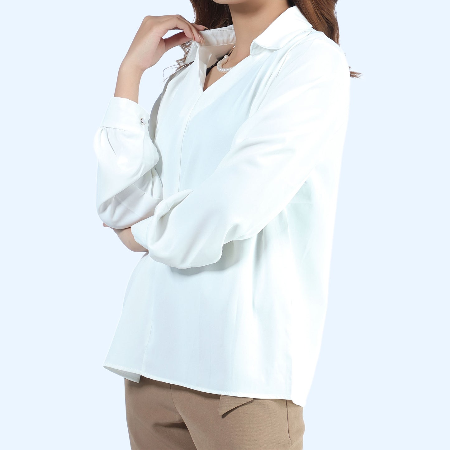 Long Sleeve Semi Formal T-shirt With Collar