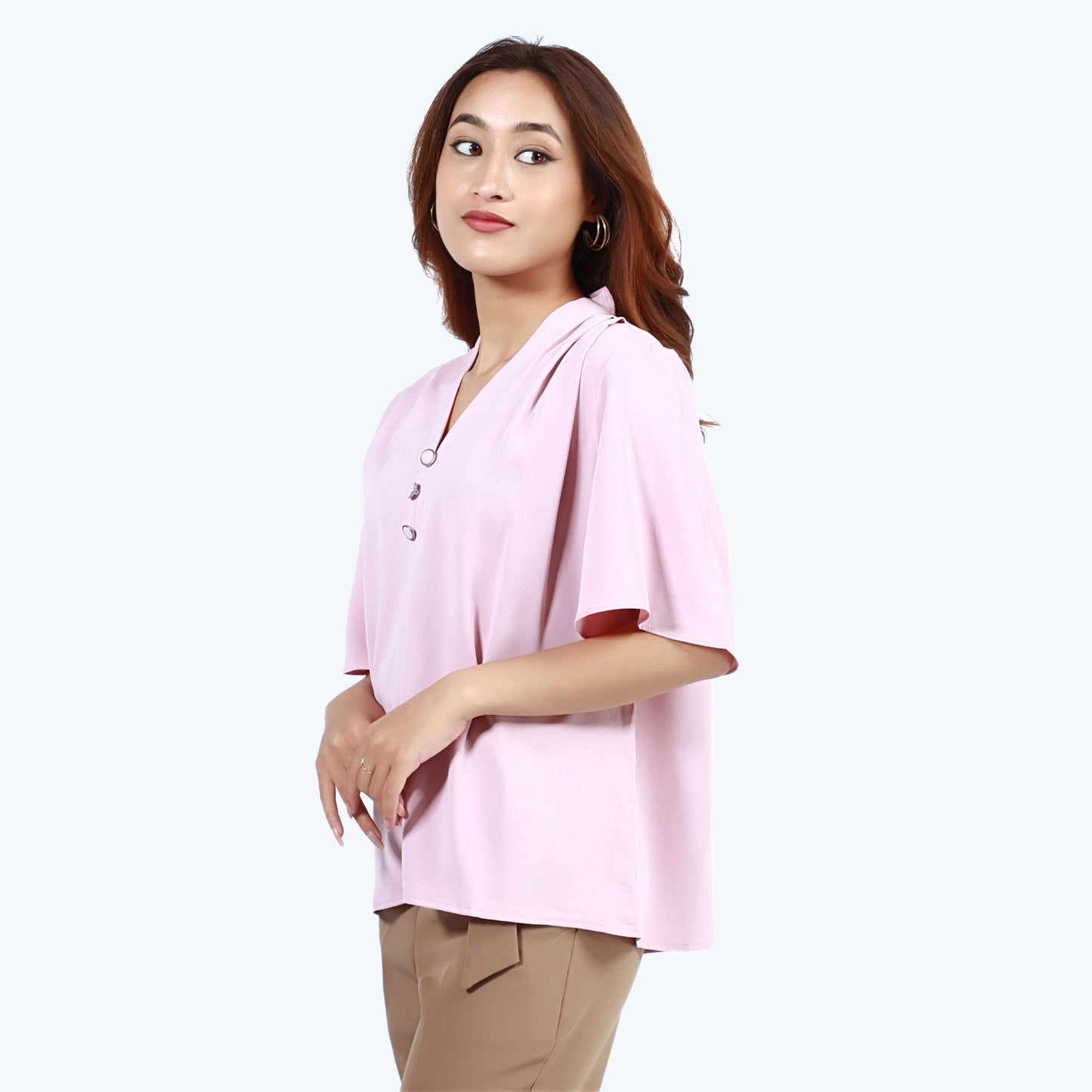 Half Sleeve Semi Formal T-shirt With Button