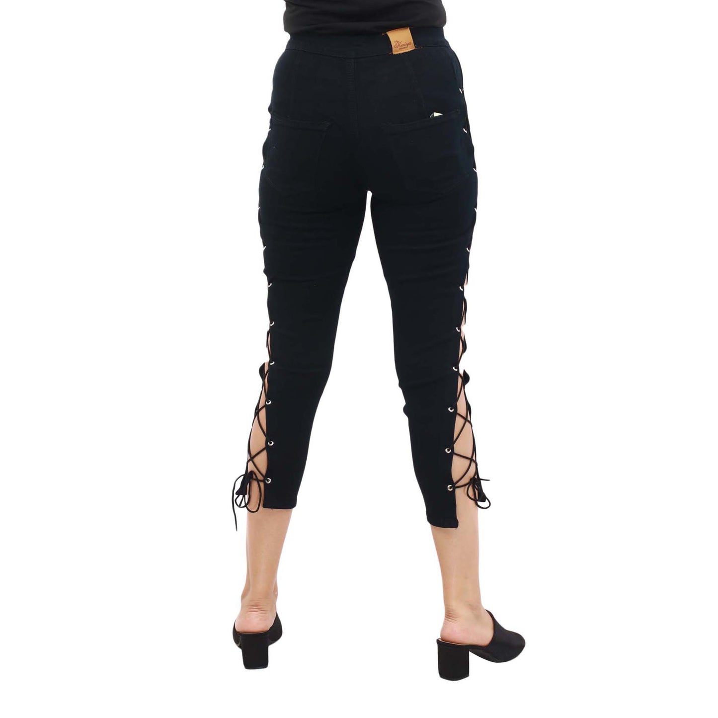 Black jeans skinny pant with lace design
