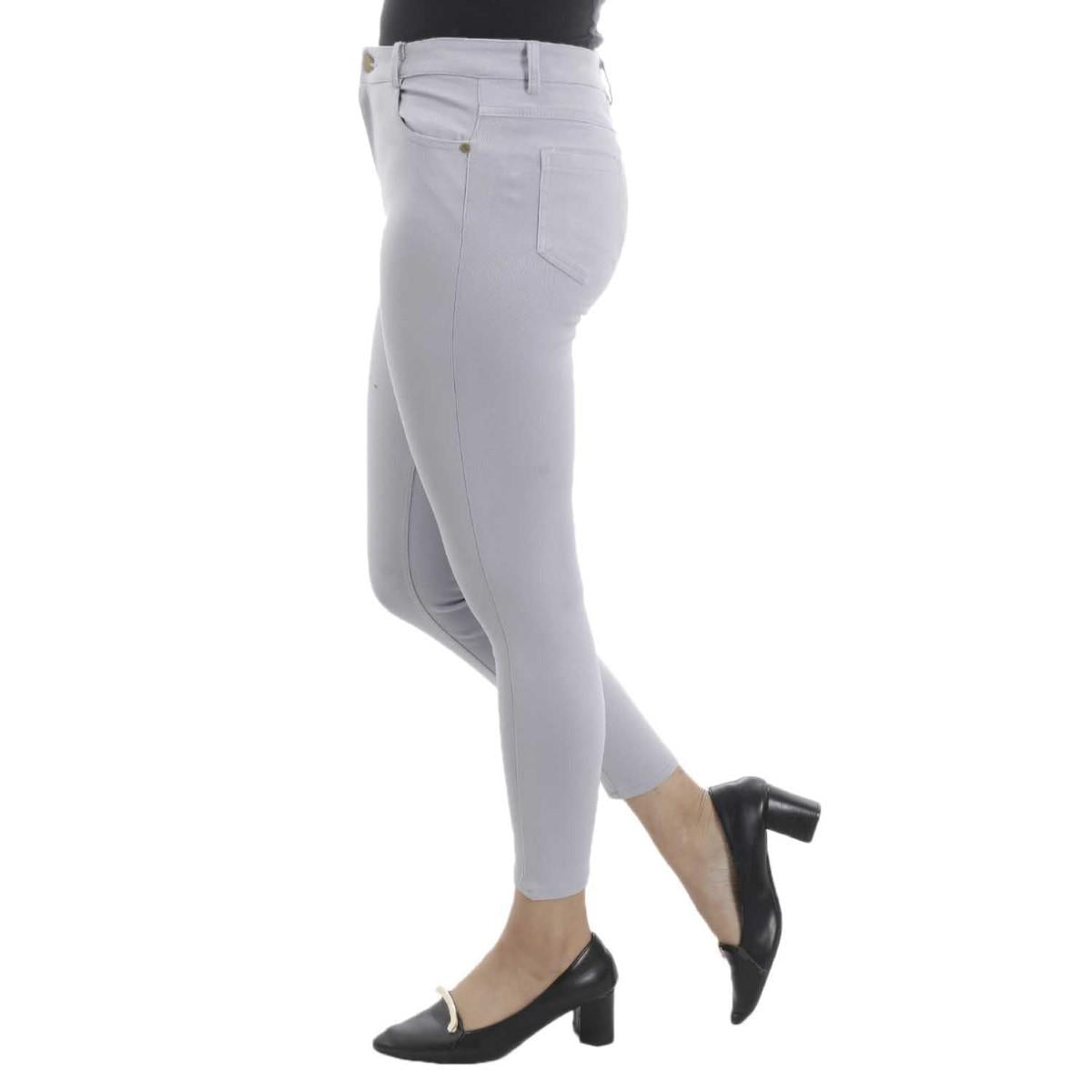 Light Grey High Rise Skinny Stretchable Jeans