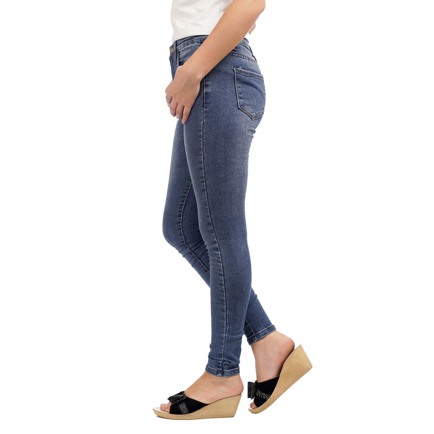 Light Blue High Rise Skinny Stretchable Jeans
