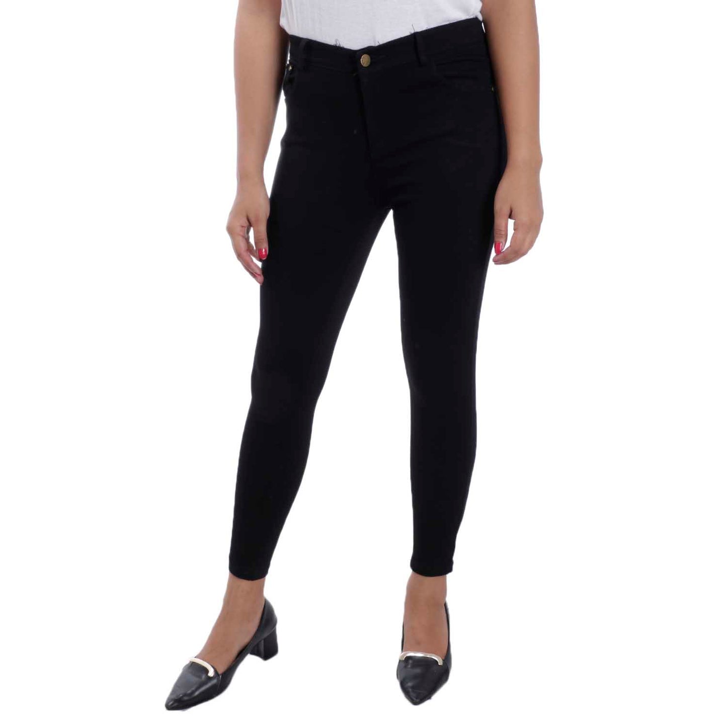Black High Rise Skinny Stretchable Jeans