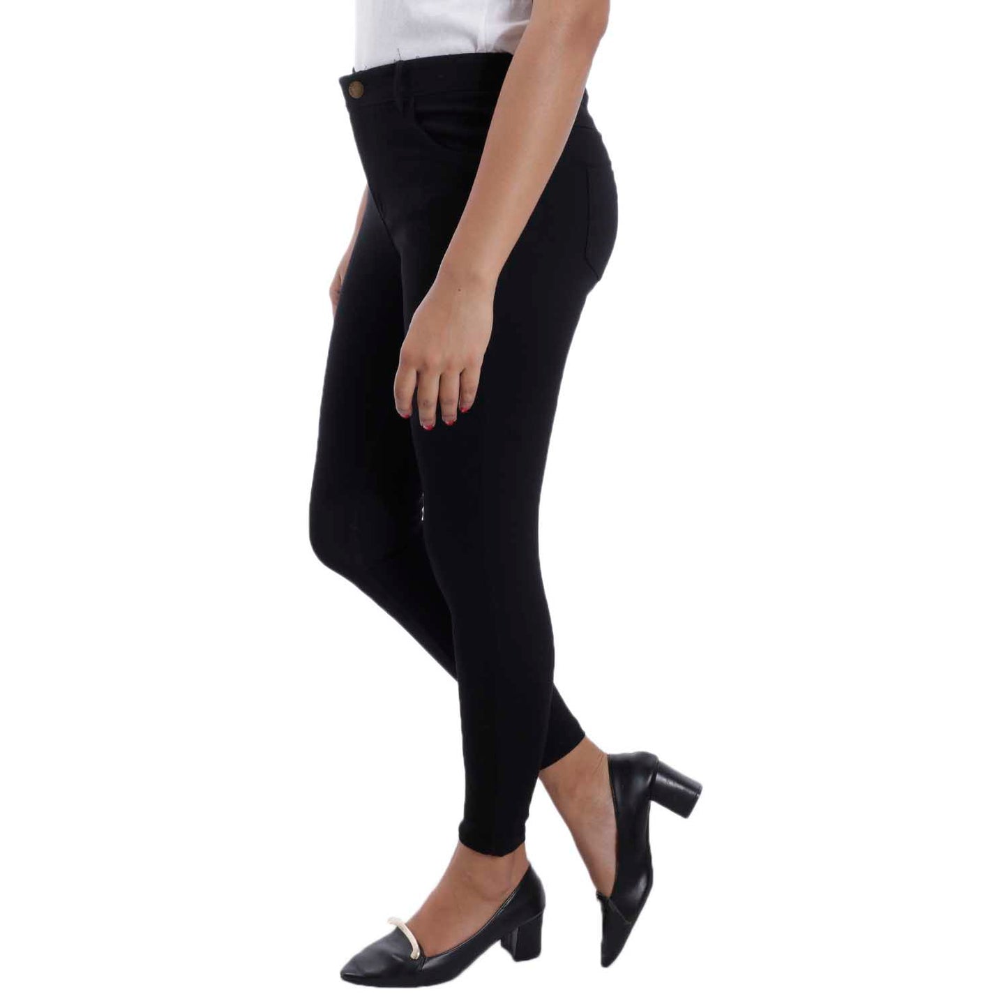 Black High Rise Skinny Stretchable Jeans
