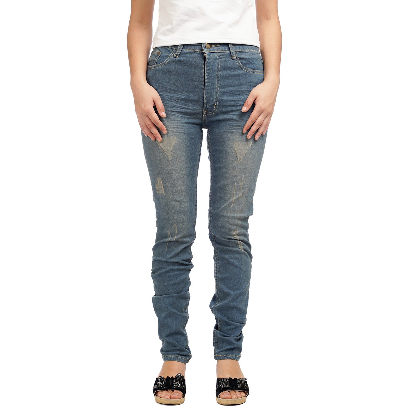 Blue High Rise Skinny Stretchable Jeans