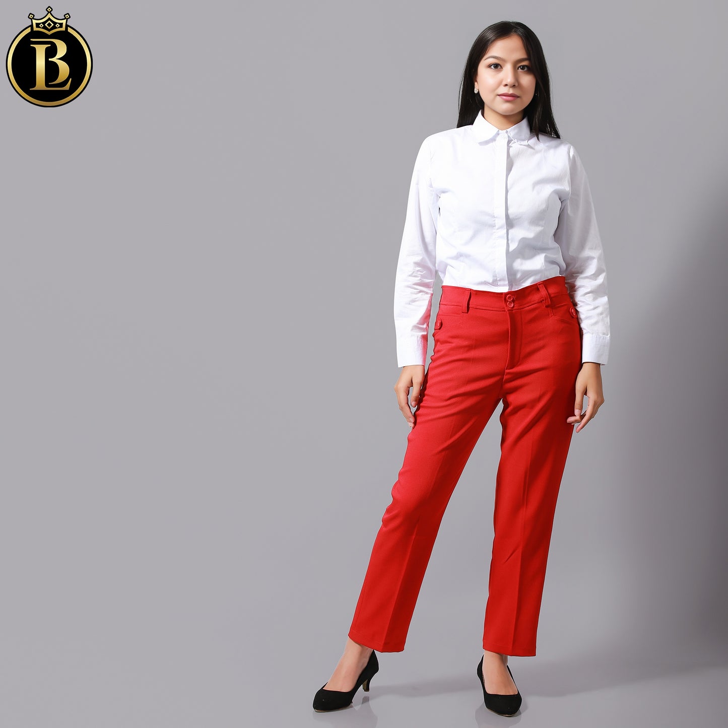 Red Single Button Formal Coat Pant Set